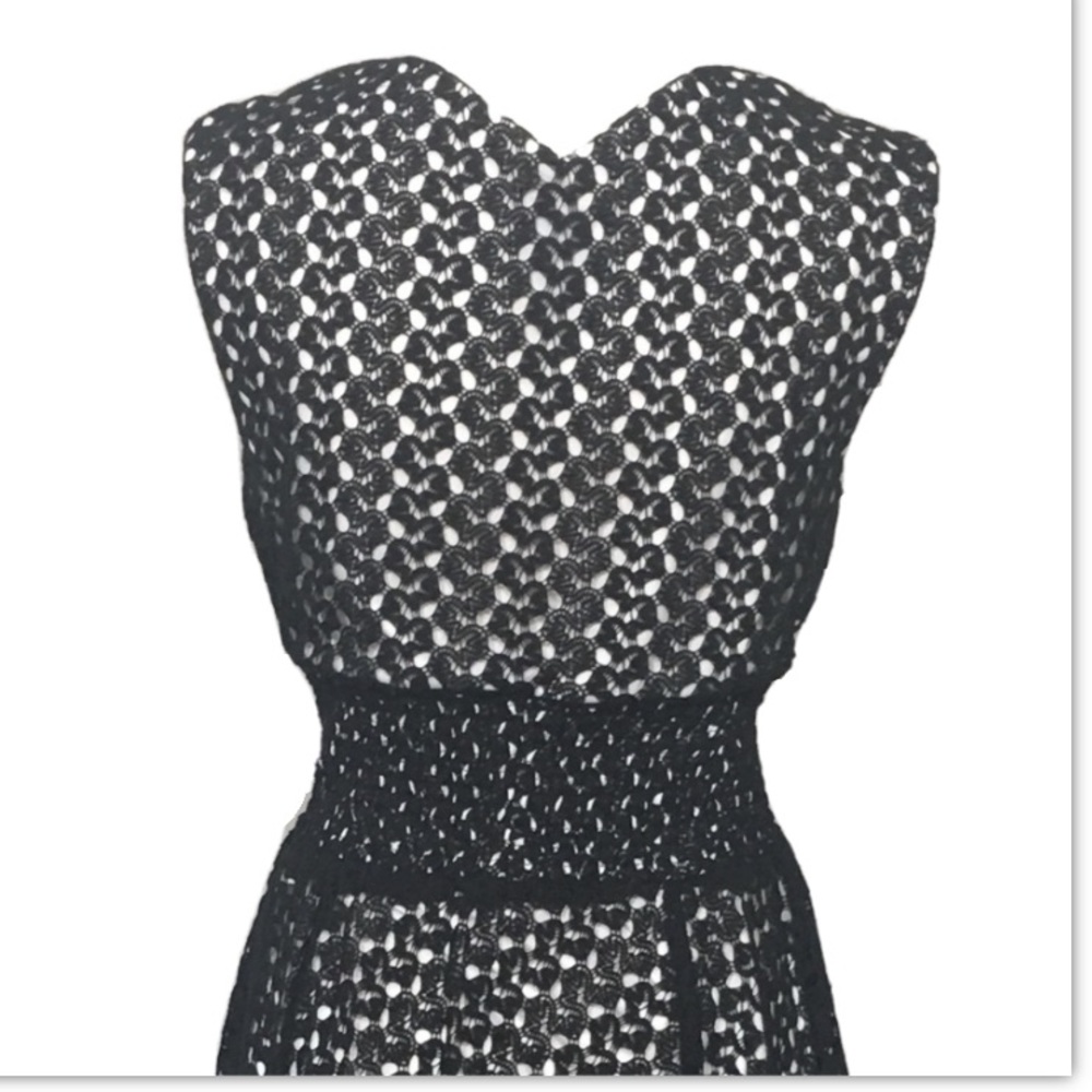 Rabbit Rabbit Rabbit Design Dress Laces Black SZ M - Picture 4 of 8